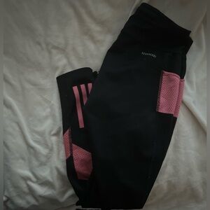 adidas Kids Black and Pink Leggings